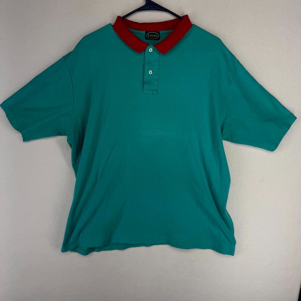 Vintage Izod Made in USA 100% Cotton Polo Mens Size XL